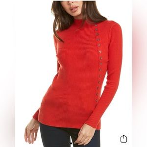 Court & Rowe Mock Neck Wool-Blend Sweater